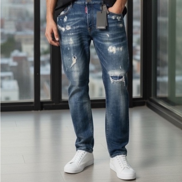 NWT $678 Disqured2 Jeans Skater Made In Italy Size 56- US 40